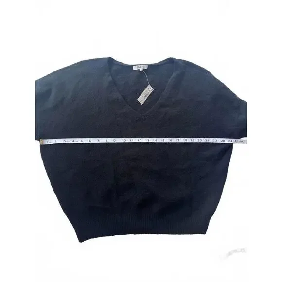 Madewell Wedged V-Neck Sweater NWT Women's Large Cotton/Merino Wool Blend - Picture 7 of 9